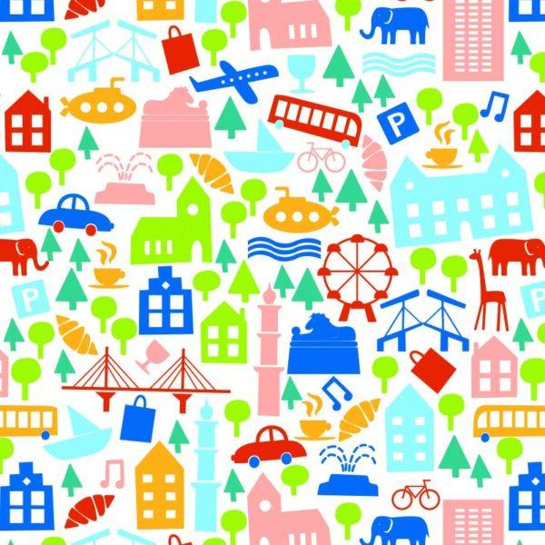 Roos Mooier Cadeaupapier Kinderspeelstad 50cm x 200m 80gr/m² KE