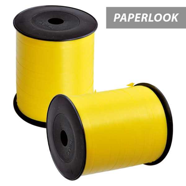 Roos krullint paperlook geel 5mm x 500mtr VH