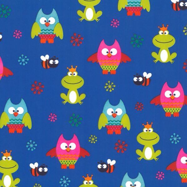 Roos Mooier Cadeaupapier luxe uil kikker 30cm x 200mtr 60gr/m² KE
