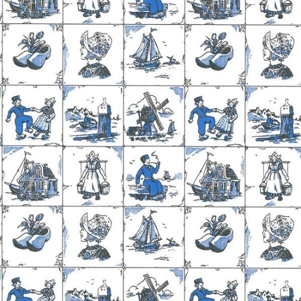 Roos Mooier Cadeaupapier Regulier Hollands Tegeltje 60cm x 200mtr 60 gr KE200
