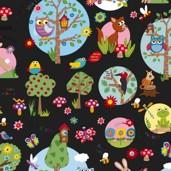 Roos Mooier Cadeaupapier Pets Home Zwart 30cm x 200mtr 80gr/m² K