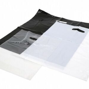 Roos plastic draagtas 450x500 +2x20 50MY 500 stuks Zwart