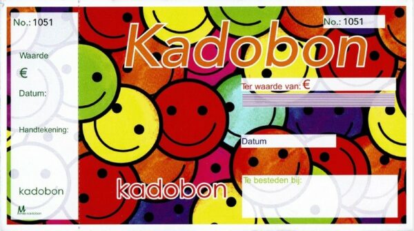 Roos Mooiere kadobon Smiley boekje 50 stuks