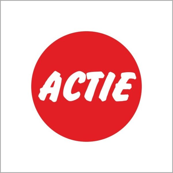 Roos Mooiere stickers rond actie 35mm 500 stuks