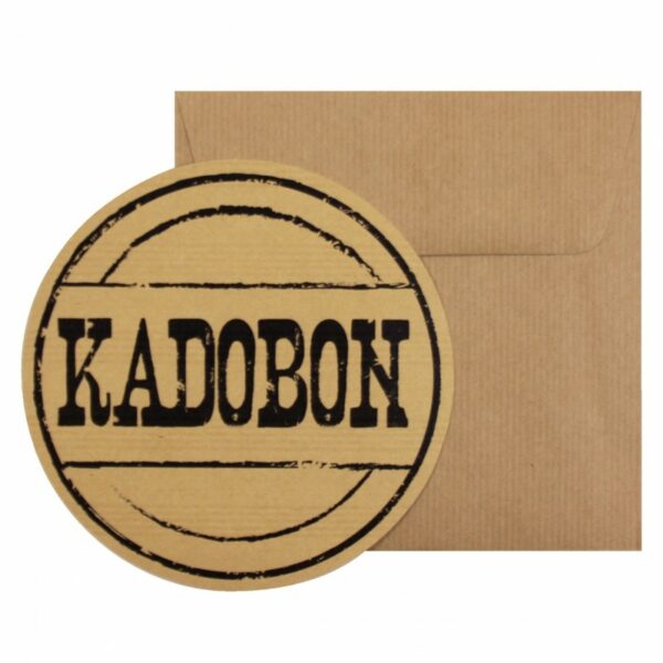 Roos Mooiere Kadobon kraft Rond met envelop 14x14 cm 10 stuks