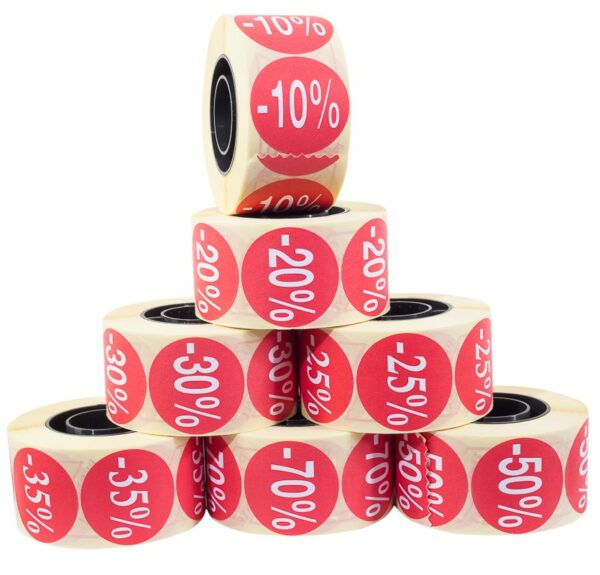 Roos Mooiere stickers korting 10% 500 stuks GÉÉN FLUOR