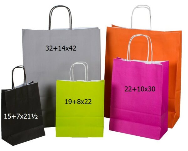 Roos Pap. tas gedr Papieren handvat 19+8x22 per st Grijs - Afbeelding 2
