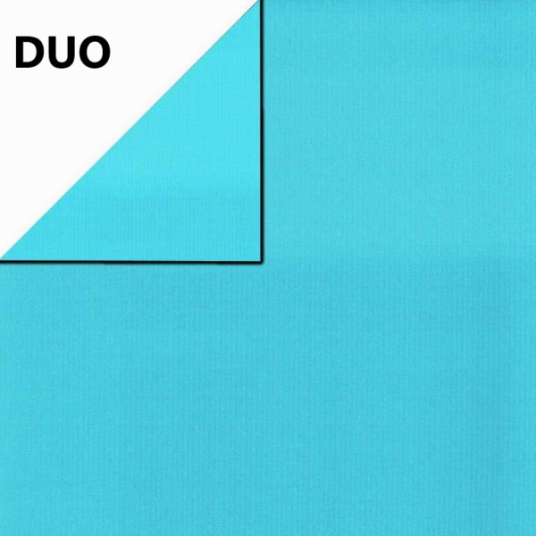 Roos Mooier cadeaupapier Kraft Duo Baby Blauw 30cm x 200mtr 70gr/m² KH