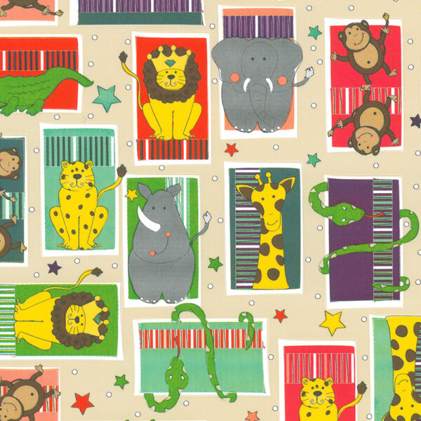 Roos Mooier Cadeaupapier Wildpark 50cm x 200mtr  70gr/m² KE414