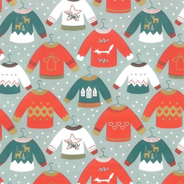Roos Mooier Cadeaupapier kersttrui  50cm x 200meter 80gr/m² KE
