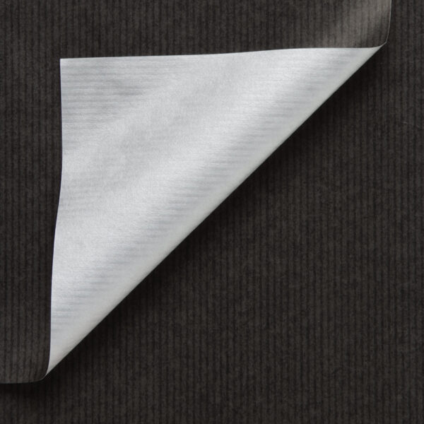 Roos Mooier Cadeaupapier Duo Kraft  Zwart Zilver 40cm x 200meter 80gr/m² KE
