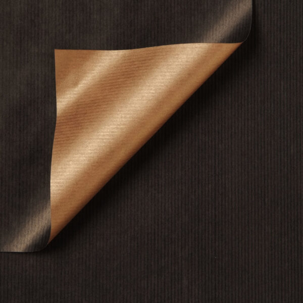 Roos Mooier Cadeaupapier Duo Kraft  Zwart Goud 50cm x 200meter 80gr/m² KE