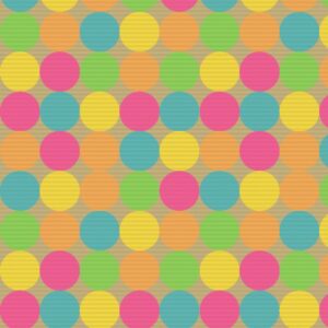 Roos Mooier cadeaupapier Fluor Dots kraft 50cm x 250meter 60gr/m² K