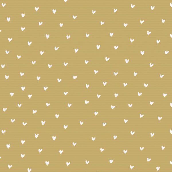 Roos Mooier Cadeaupapier Kraft streep Hartjes wit 50cm x 250meter 60gr/m² K