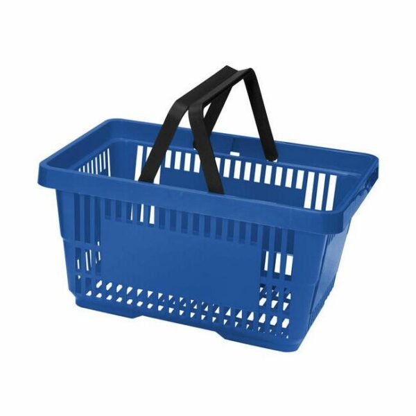 Winkelmandjes Blauw 22 liter 5 stuks