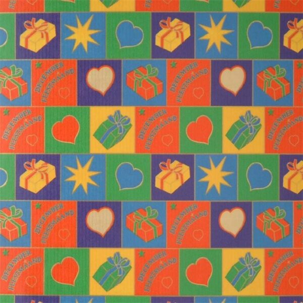 Roos Mooier Cadeaupapier December Feestmaand 30cm x 200meter KE