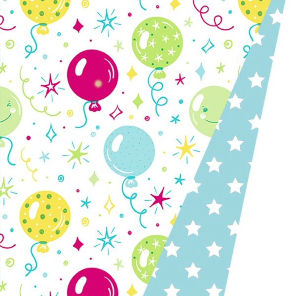 Roos Mooier Cadeaupapier Feest ballonnen duo 30 cm x 200 meter 80gr/M² K