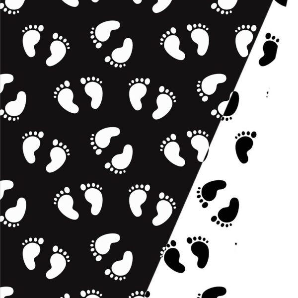 Roos Mooier Cadeaupapier DUO Baby voetjes 30 cm x 175 meter 80gr/m² K