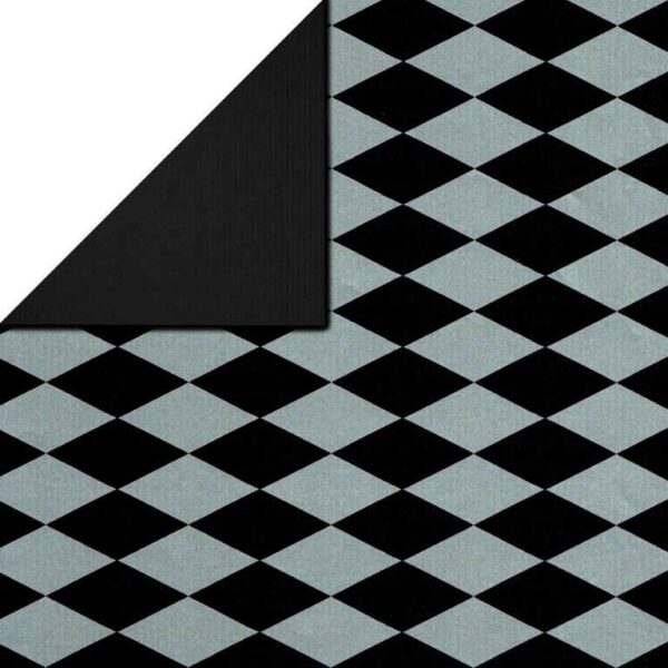 Roos Mooier Cadeaupapier Kraft  Wieber Zwart Duo 30cmx200meter 70gr/m² H