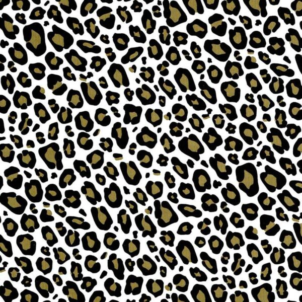 Roos Mooier Cadeaupapier Leopard spots gold 30cm x 200meter 75gr/m²