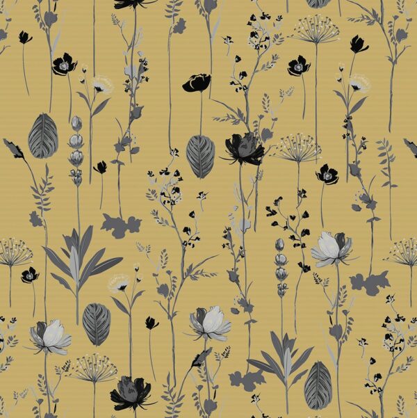 Roos Mooier cadeaupapier  gedroogd gras/bloemen 30cm x 250mtr 60gr/m² K