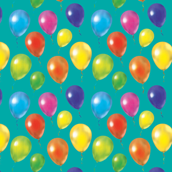 Roos mooier cadeaupapier balloons GROEN 30cmx200meter 80gr m² V
