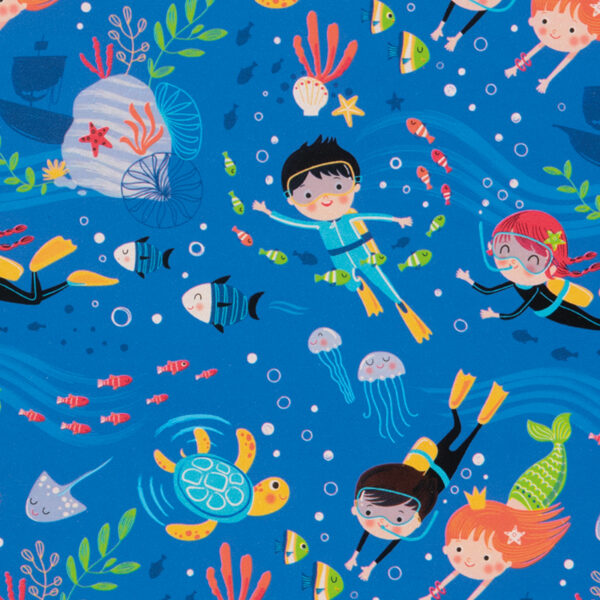 Roos Mooier Cadeaupapier Vissen kijken 50cm x 150meter 80gr/m² V