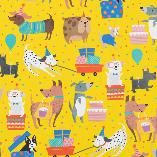 Roos Mooier Cadeaupapier Dog party 30cm x 150meter 80gr/m² V