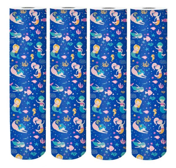Roos Mooier Cadeaupapier Meerminnen 50cm x 150meter 80gr/m² V - Afbeelding 2