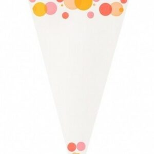 Puntzakken plastic Oranje/Rood  Dots klein 250 stuks 180x370 klein ½ pond