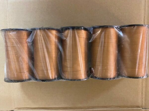 Roos Mooier Cadeau lint Paperlook 7½ mm BRUIN 185meter
