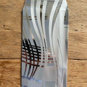 Roos mooiere cadeau zakjes Glossy Zilver Grijs 12cm x 22cm(+4cm) 50stuks