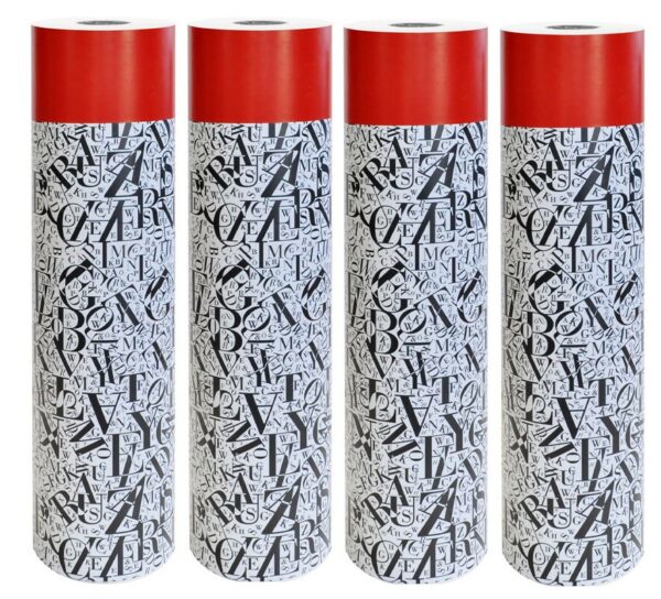 Roos Mooier Cadeaupapier Duo Lettera 200mx50cm 2-zijdig 80gr/m² - Afbeelding 2