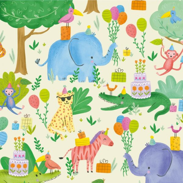 Roos Mooier Cadeaupapier het Wilde Dierenbos 30cm x 150 meter V