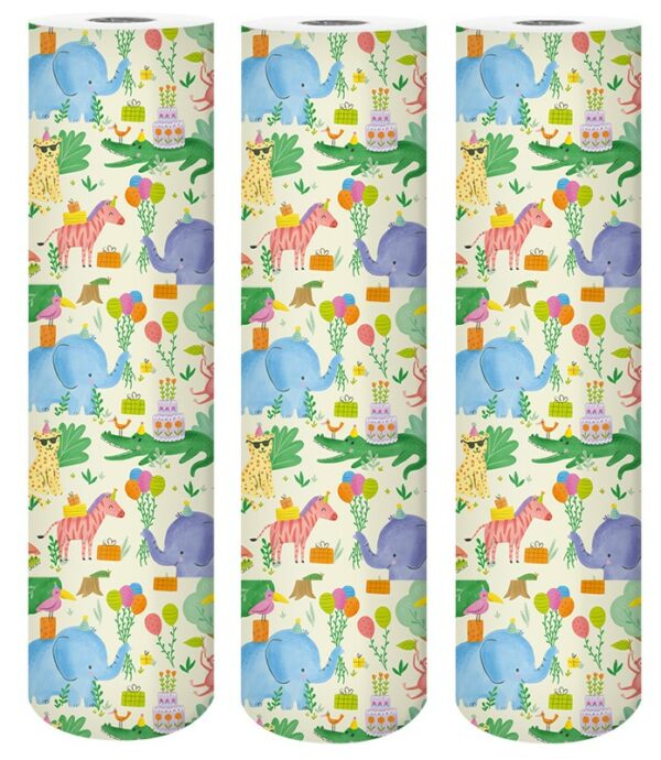 Roos Mooier Cadeaupapier het Wilde Dierenbos 30cm x 150 meter V - Afbeelding 2