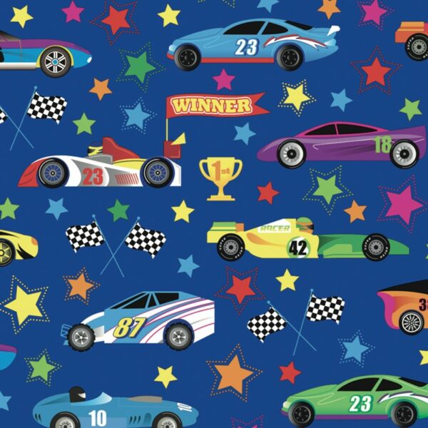 Roos Mooier Cadeaupapier snelle auto's 50cm x 150meter 80gr/m² V