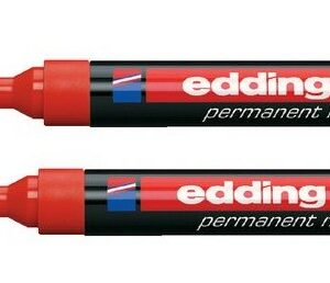 EDDING 300 PERMANENT MARKER MET RONDE PUNT ROOD PER STUK