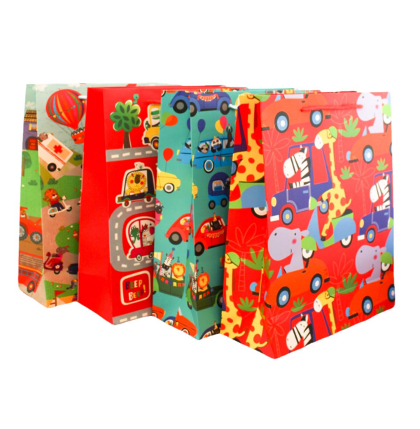Roos Mooiere Cadeau Tas Kind 26x10x32cm 12 stuks Mix