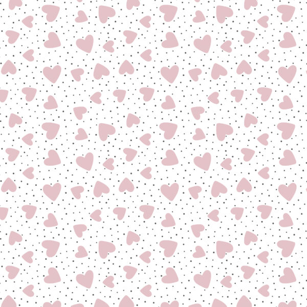 Roos Mooier Cadeaupapier  Hartjes roze 30cmx200m