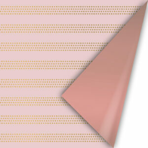 Roos Mooier Cadeaupapier Roze met gouden stippen duo 50cmx100m