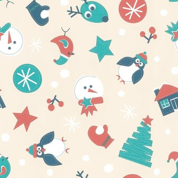 Roos Mooier Cadeaupapier Kind kerstdieren 30cmx200m