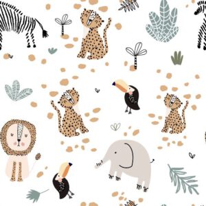 Roos Mooier Cadeaupapier Dierentuin 50cmx200m