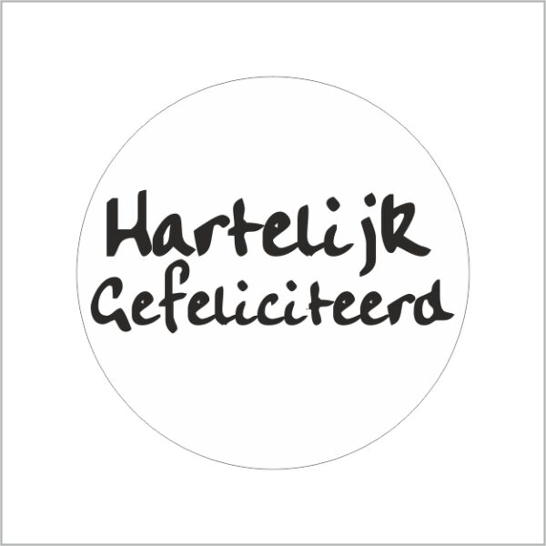 Roos Mooier stickers Hartelijk gefeliciteerd 500 stuks