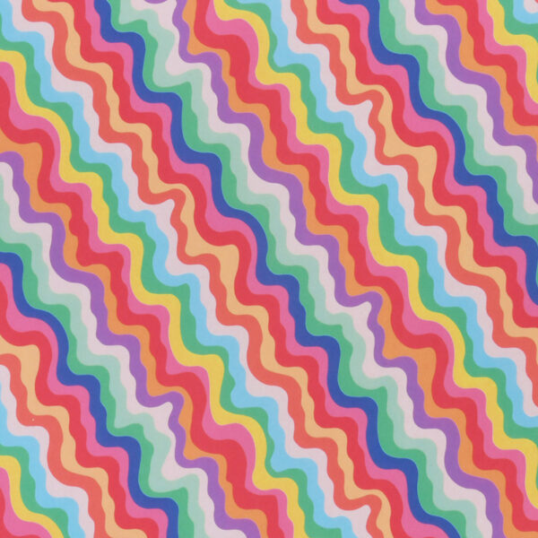 Roos Mooier Cadeaupapier Regenboog kronkels 30cmx150m
