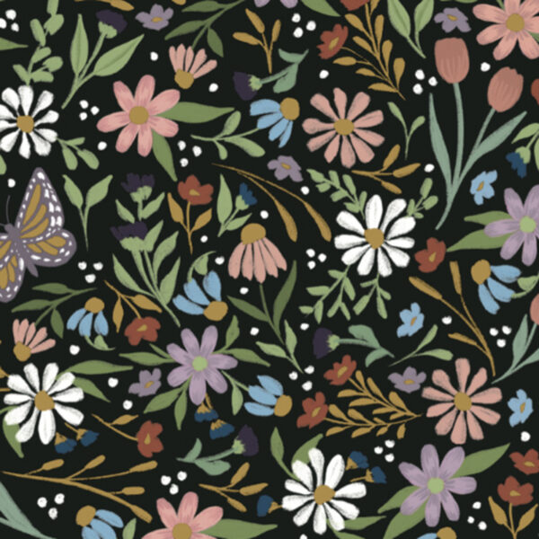 Roos Mooier Cadeaupapier Vlinder bloemen 50cmx150m
