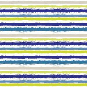 Roos Mooier Cadeaupapier streep blauw-groen 30cmx200m