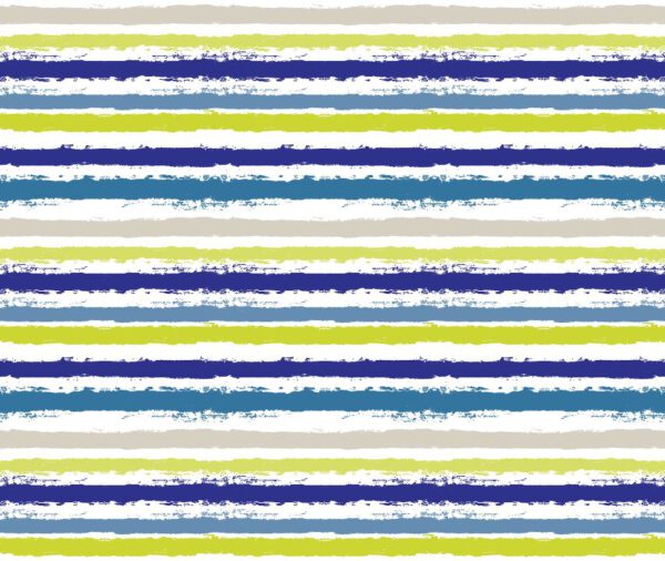 Roos Mooier Cadeaupapier streep blauw-groen 50cmx200m