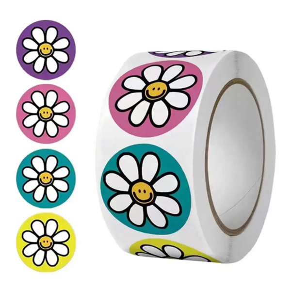 Roos Mooiere Stickertjes Bloem 500 stuks Ø 2,5 cm