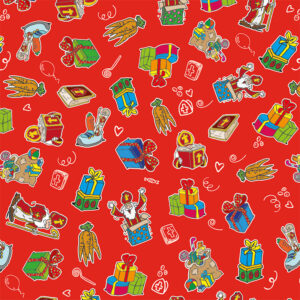 Roos Mooier Cadeaupapier Sint rood 30cmx250m