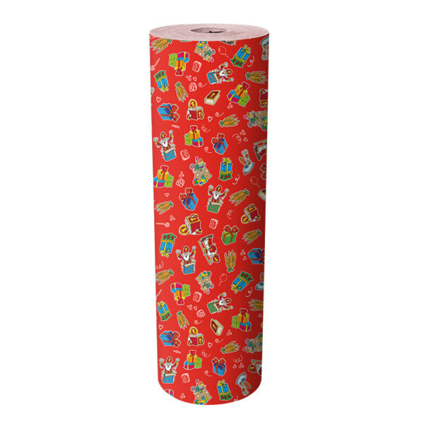 Roos Mooier Cadeaupapier Sint rood 30cmx250m - Afbeelding 2